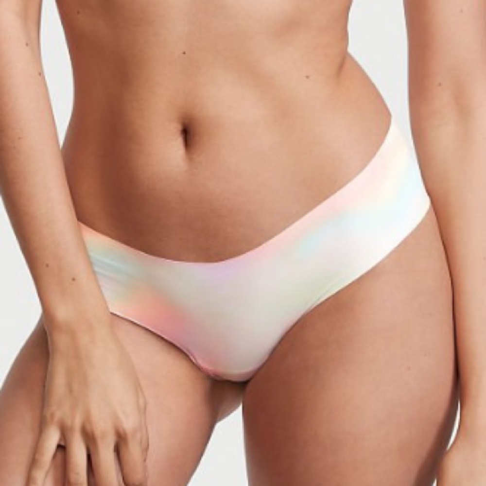 VS SEXY ILLUSIONS BY VICTORIA'S SECRET No-Show Cheeky Panty Underwear Rainbow XL
